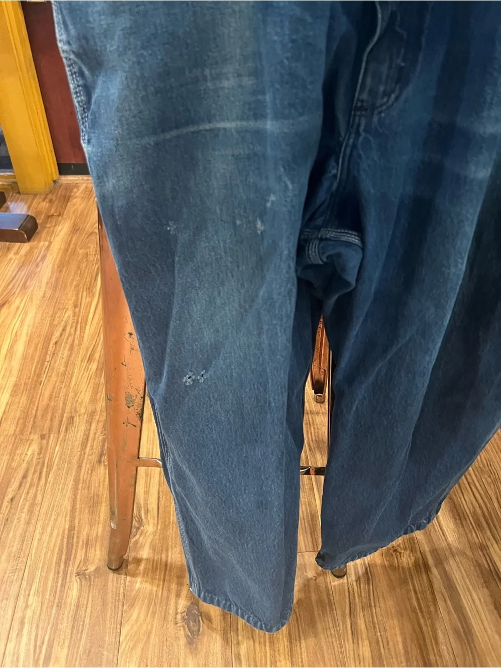 Carhartt Men's Indigo Blue Relaxed Denim Overalls